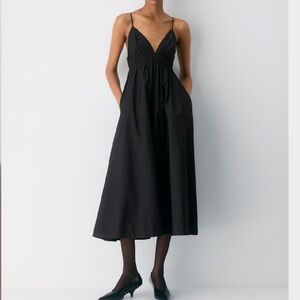 Aritzia Black Midi Dress